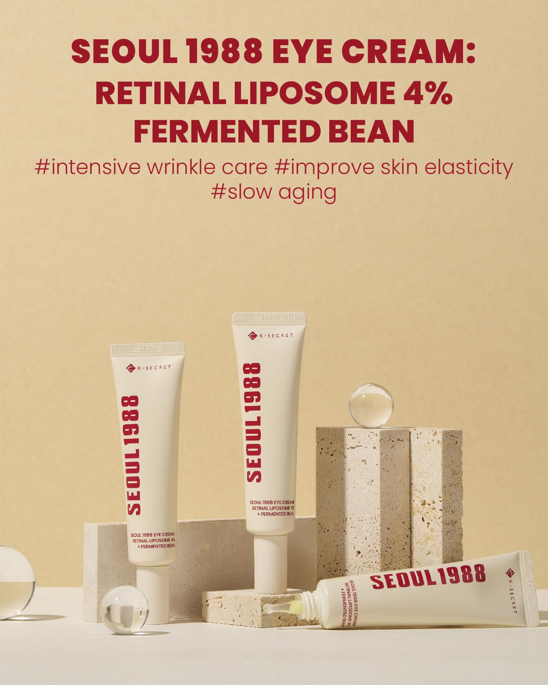 KSecret Seoul1988 Eye Cream : Retinal Liposome 4% + Fermented Bean 30ml